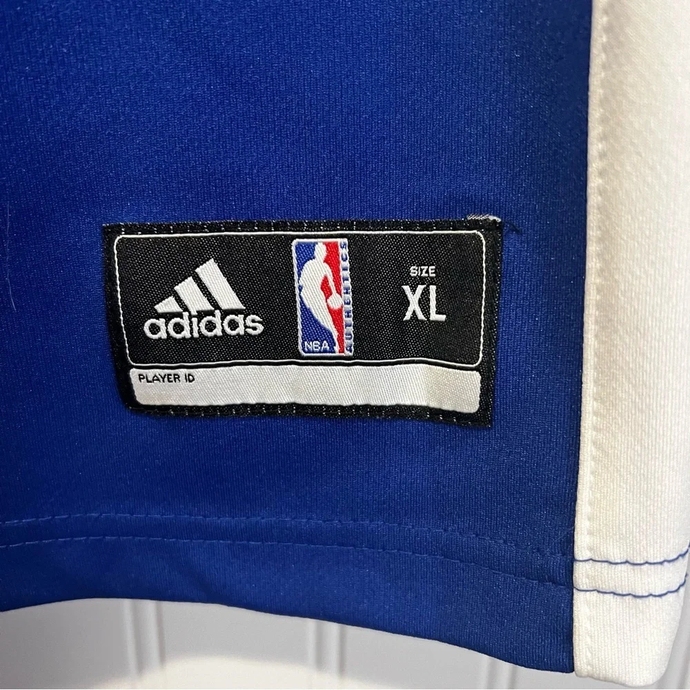 Adidas Golden State Seth Curry Warriors blue and gold jersey size X Large